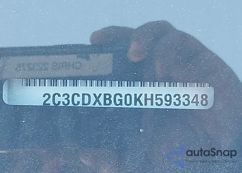 2019 Dodge Charger Sxt Rwd из США, поврежденный, VIN 2C3CDXBG0KH593348